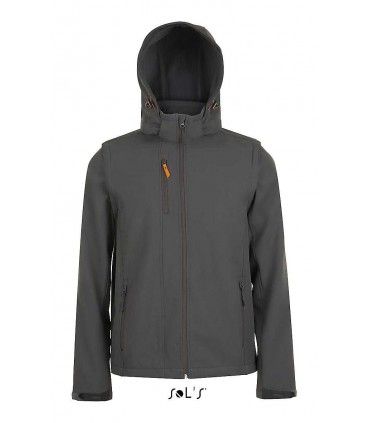 VESTE SOFTSHELL CAPUCHE ET MANCHES AMOVIBLES TRANSFORMER | ref :  01647