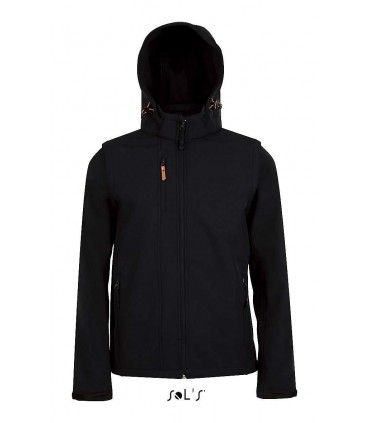 VESTE SOFTSHELL CAPUCHE ET MANCHES AMOVIBLES TRANSFORMER | ref :  01647