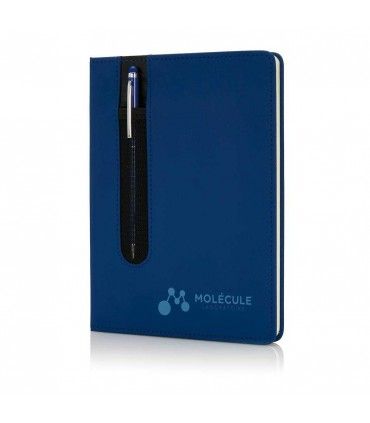CARNET COUVERTURE RIGIDE EN PU AVEC STYLO TACTILE A5 | ref :  P773.311