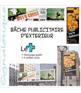 BACHE PUBLICITAIRE EXTERIEUR | ref :  BA102N