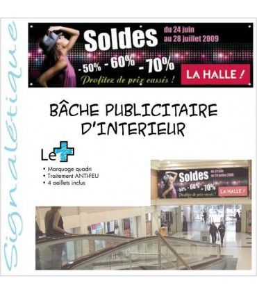 BACHE PUBLICITAIRE INTERIEUR | ref :  BA202N