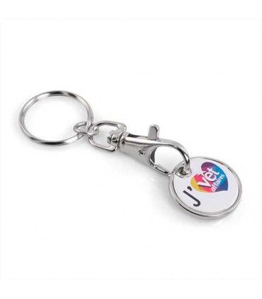 PORTE CLES JETON CLASSIQUE 1 FACE QUADRI | ref :  AT1Q