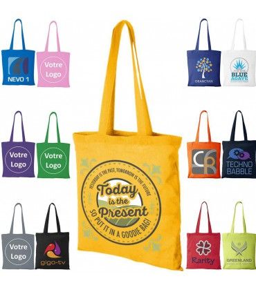 SAC COTON 140g COULEUR ANSES LONGUES | ref :  12018101