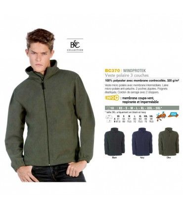 VESTE MICRO POLAIRE 320G | ref :  BC370