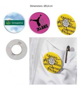 BADGE SECURITE ROND EN METAL 'XL' | ref :  BG39N