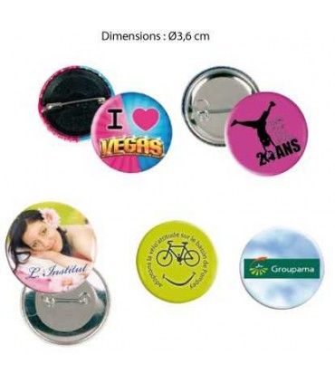 BADGE ROND EN METAL 'L' | ref :  BG43