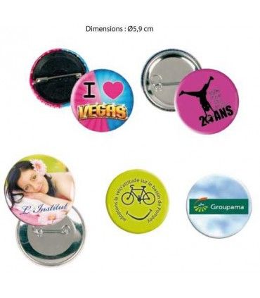 BADGE ROND EN METAL 'XL' | ref :  BG44