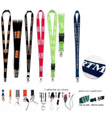 TOUR DE COU / LANYARDS POLYESTER | ref :  LAN01