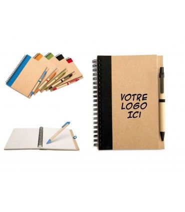 BLOC NOTES 180x130mm PAPIER RECYCLÉ COLOR | ref :  IT3775