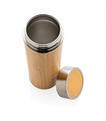 BOUTEILLE ISOTHERME EN BAMBOU LARGE GOULOT | ref : P436.239