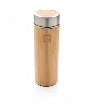 BOUTEILLE ISOTHERME EN BAMBOU LARGE GOULOT | ref : P436.239