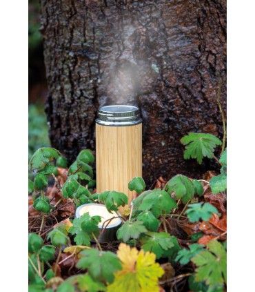 BOUTEILLE ISOTHERME EN BAMBOU LARGE GOULOT | ref : P436.239