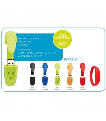BRACELET CLE USB PUBLICITAIRE | ref :  12304100