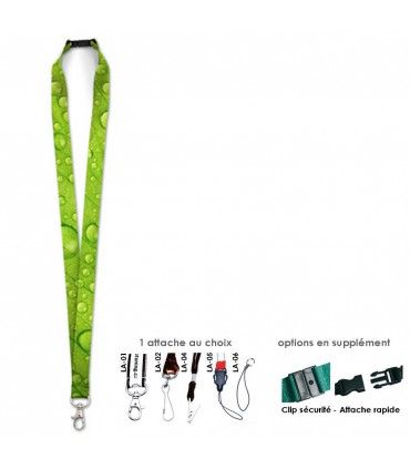TOUR DE COU / LANYARDS SUBLIMATION | ref :  LAN03