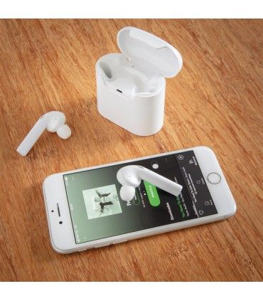 ECOUTEURS SANS FIL AVEC BOITIER DE CHARGE LIBERTY | ref : P329.013