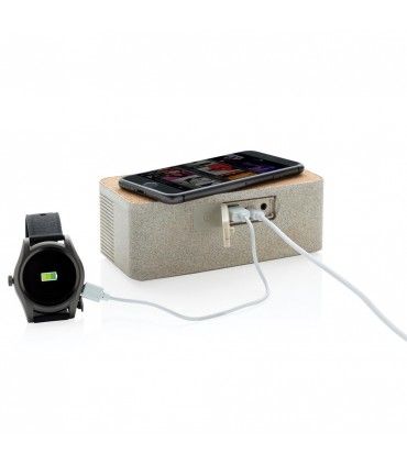 ENCEINTE 5W AVEC INDUCTION EN FIBRE DE PAILLE | ref :  P328.719