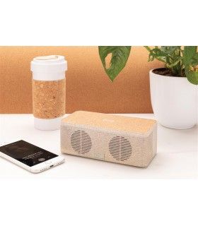 ENCEINTE 5W AVEC INDUCTION EN FIBRE DE PAILLE | ref :  P328.719
