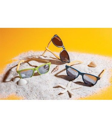 LUNETTES DE SOLEIL EN FIBRE DE PAILLE ET BAMBOU ref :  LUNWQ