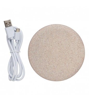 CHARGEUR A INDUCTION 5W EN FIBRE DE PAILLE | ref : P308.729