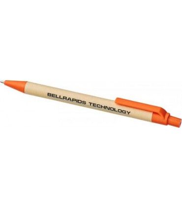 STYLO BILLE EN CARTON RECYCLE ET PLASTIQUE DE MAÏS BERK | ref : 10738400