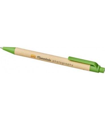 STYLO BILLE EN CARTON RECYCLE ET PLASTIQUE DE MAÏS BERK | ref : 10738400