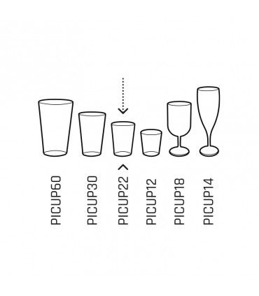 GOBELET PLASTIQUE REUTILISABLE 22 cl | ref :  PICUP22